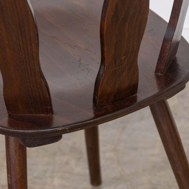 1950s French Wood Brutalist Chairs, Set of 8 For Sale - Image 9 of 14