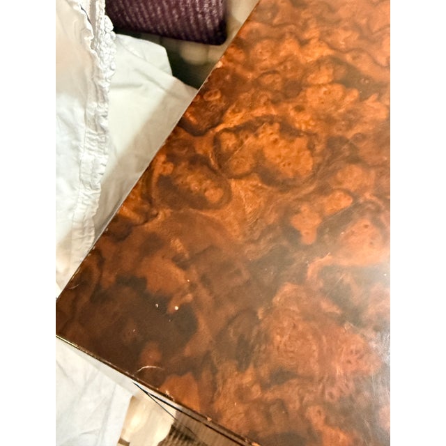 Modern History Three Drawer Burl Chest—two Available For Sale - Image 10 of 11