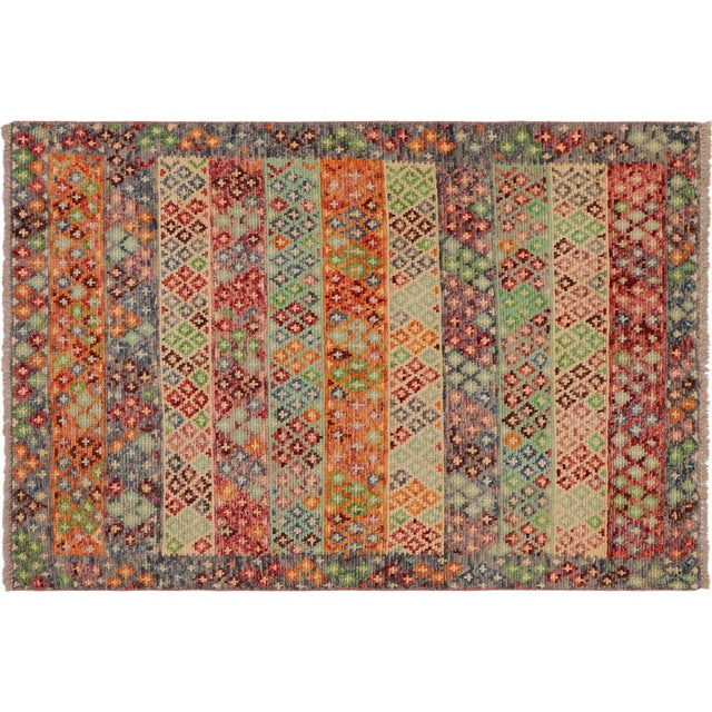 Eclectic Balochi Blue/Gray Wool Rug - 3'2''x5'1'' For Sale - Image 10 of 11