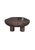 Brown Sculptural Round Table: Solid Mango Wood, Espresso Finish, Modern Organic For Sale - Image 8 of 8