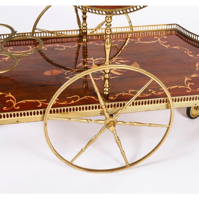 Vintage Italian Sorento Marquetry Drinks Trolley, 1960 For Sale - Image 10 of 18