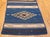 Vintage Mexican Saltillo Serape Kilim Rug, Flat-Woven Wool Blanket, Royal Blue, 2x2 For Sale - Image 9 of 10