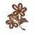 Antique Imperial Topaz Old Mine Cut Diamond Silver Gold Flower Brooch For Sale In Los Angeles - Image 6 of 7