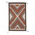 Contemporary Modern Navajo Style Wool Rug – Terracotta, Grey, & Ivory Chevron For Sale