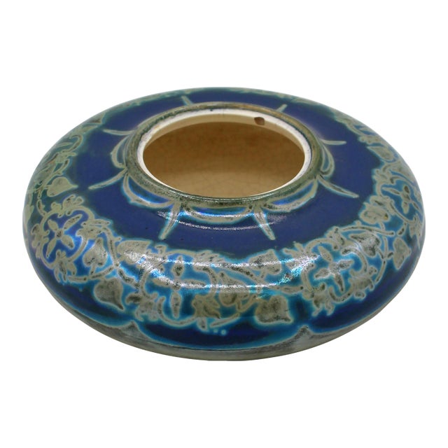 Circa 1900 English Pilkington Royal Lancastrian Pottery Low Luster Bowl For Sale