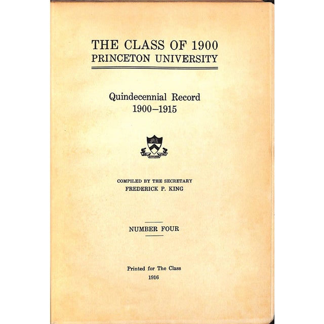 KING, Frederick P. [compiled by] [178] pp. Princeton University Press 1916 9 1/2" x 6 1/2"