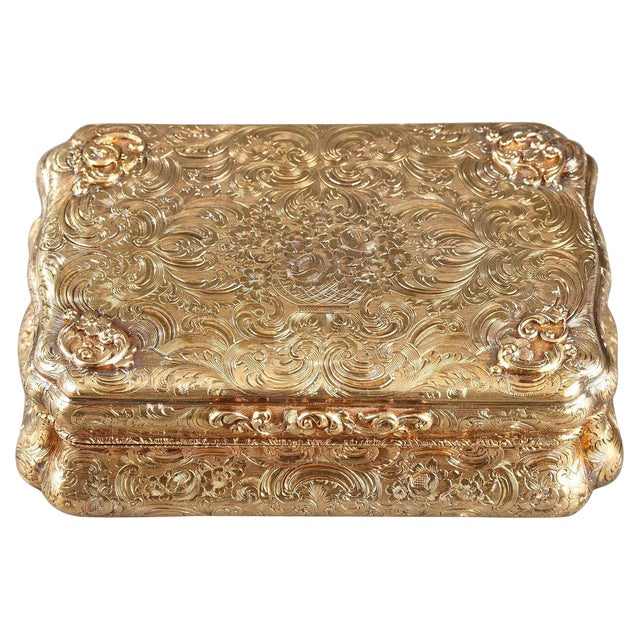 Mid-19th Century Hanau Gold Box, 1850s For Sale