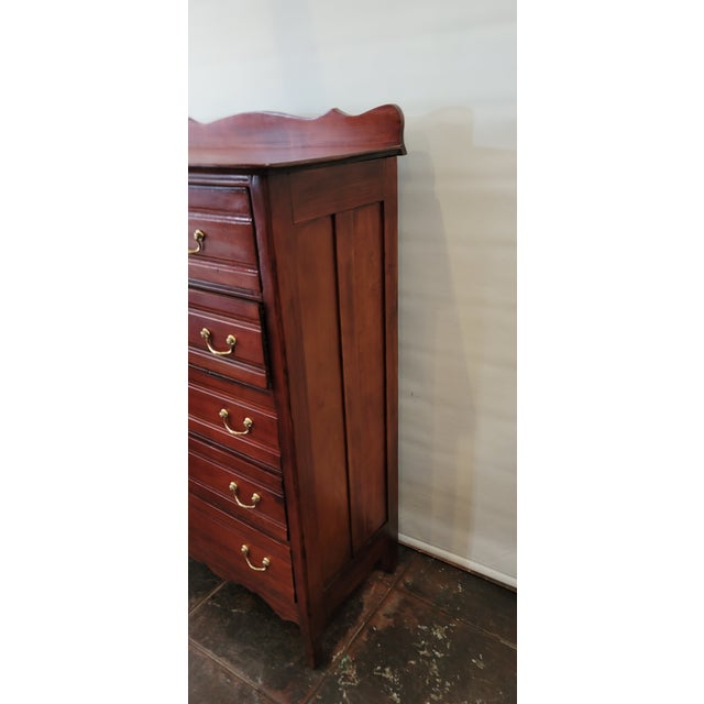 A handmade Cherry Wood dresser tall. This is a Farmhouse type piece. Rustic with beauty.