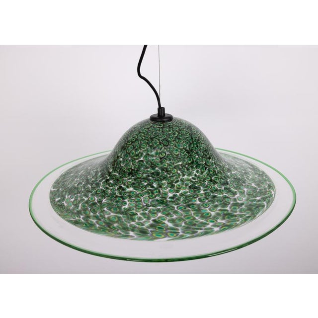 Neverino Pendant Light in Green Murano Glass attributed to Vistosi, Italy, 1970s For Sale - Image 10 of 12