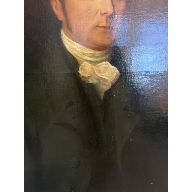 Paint Original Antique 19c. Oil Painting "Rev. Richard Coytmor Howard" – 1823 Portrait For Sale - Image 7 of 15