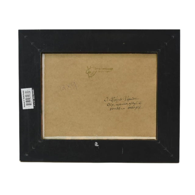 Impressionist Winter Landscape Cottage Oil Painting Including the Antiqued Gold Wood Frame For Sale In Los Angeles - Image 6 of 8