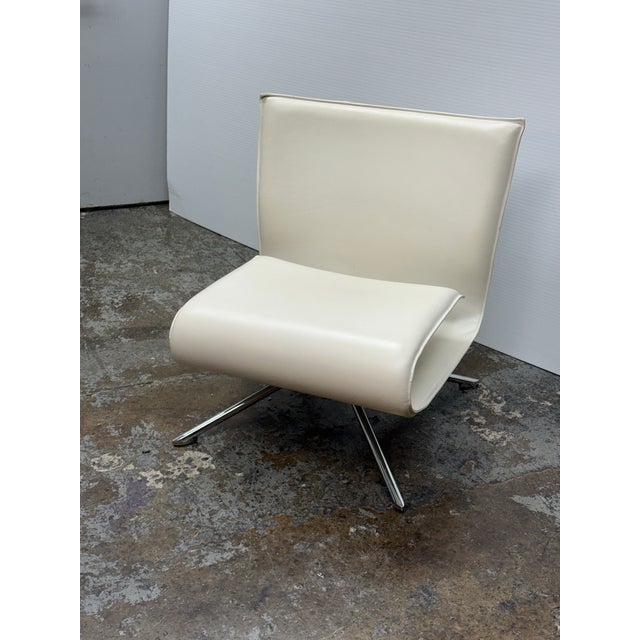 Contemporary Vertijet for Cor Hob Leather Swivel Easychair For Sale - Image 3 of 12