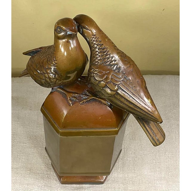 1920s Antique Bronze Jewlery Box For Sale - Image 9 of 12