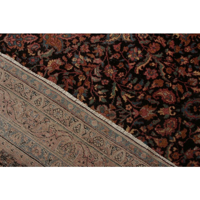 Handmade Antique Rug in Red and Beige All Over Floral Pattern For Sale In New York - Image 6 of 6
