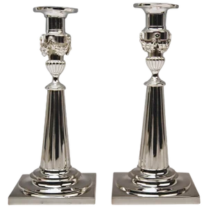 Silver Candlesticks from Haller, Augsburg Germany, Set of 2