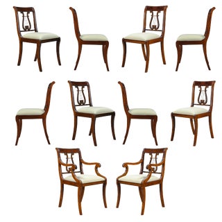 Harp Back Chairs- Set of 10 For Sale