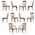 Harp Back Chairs- Set of 10 For Sale