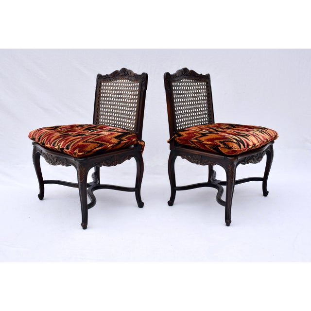 Early 20th Century Louis XV Style Caned Slipper Chairs For Sale - Image 5 of 12
