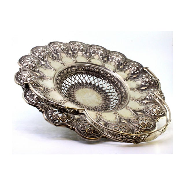 Silver Fruit Bowl with Cutouts For Sale - Image 6 of 10