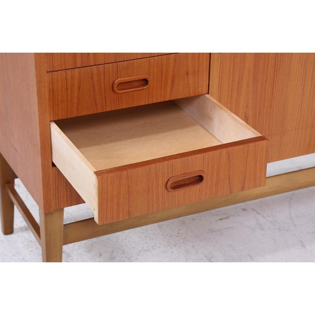 Wood Mid-Century Bookcase with Sliding Doors, 1960s For Sale - Image 7 of 11