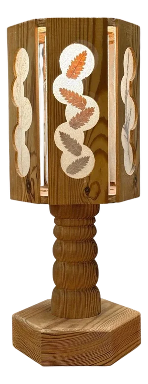 Swedish Modern, Table Lamp, Pine, Fabric, Sweden, 1940s