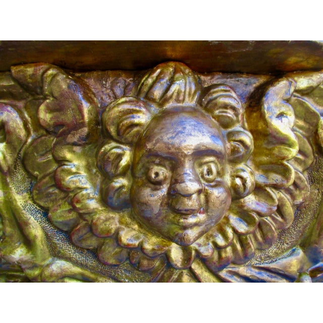 Mediterranean Italian Gilt Carved Wood Wall Console Early 20th For Sale - Image 3 of 11