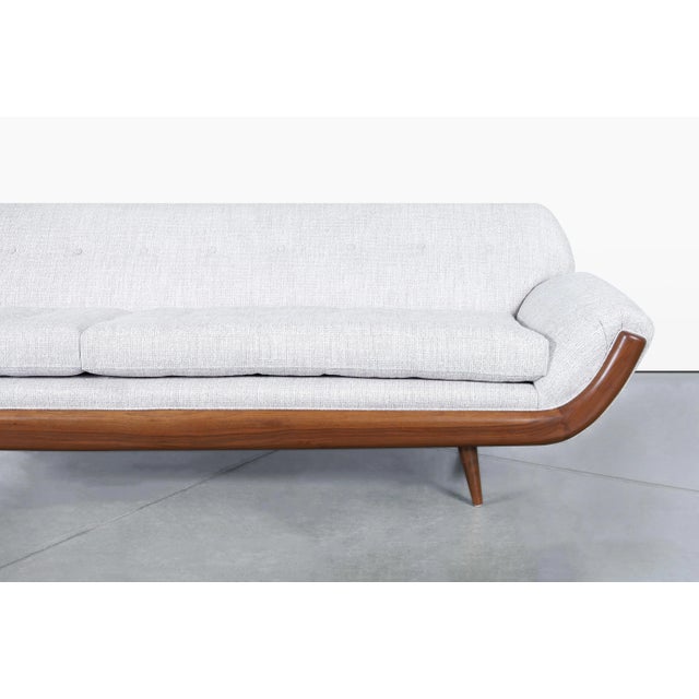 Adrian Pearsall Mid-Century Modern Walnut “Gondola” Sofa After Adrian Pearsall, 1960s For Sale - Image 4 of 12