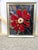 Original Framed Red Flower Painting on Canvas. High Gloss. For Sale - Image 4 of 4