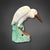 Majolica Crane - Elegant ceramic sculpture This impressive majolica sculpture of a crane impresses with its fine painted...