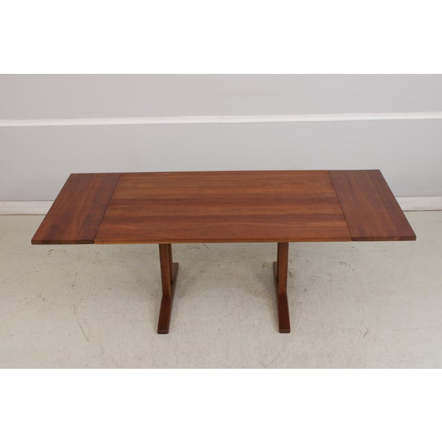 Stickley Cherry Mission Trestle Table For Sale - Image 11 of 18