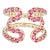 Sabine Getty Pink Topaz Wiggly Ring Estate 18 Karat Yellow Gold Wave Jewellery size 5 For Sale