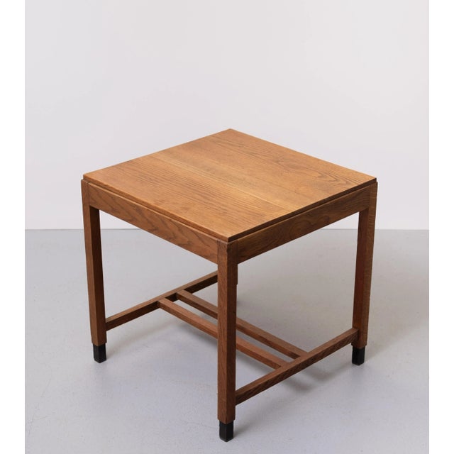 Dutch Art Deco Amsterdamse School Oak Writing Table, 1930s For Sale - Image 6 of 12