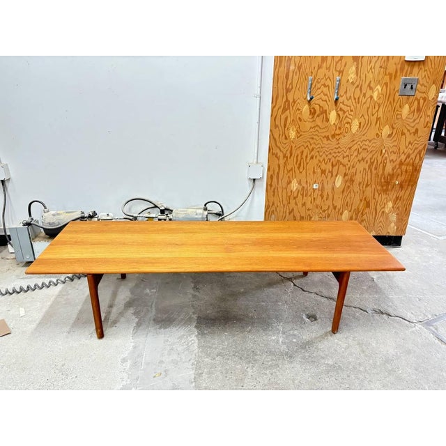 Mid-Century Modern Mid-Century, Danish Modern, Teak and Oak Coffee Table by Hans Wegner, 1950s For Sale - Image 3 of 11