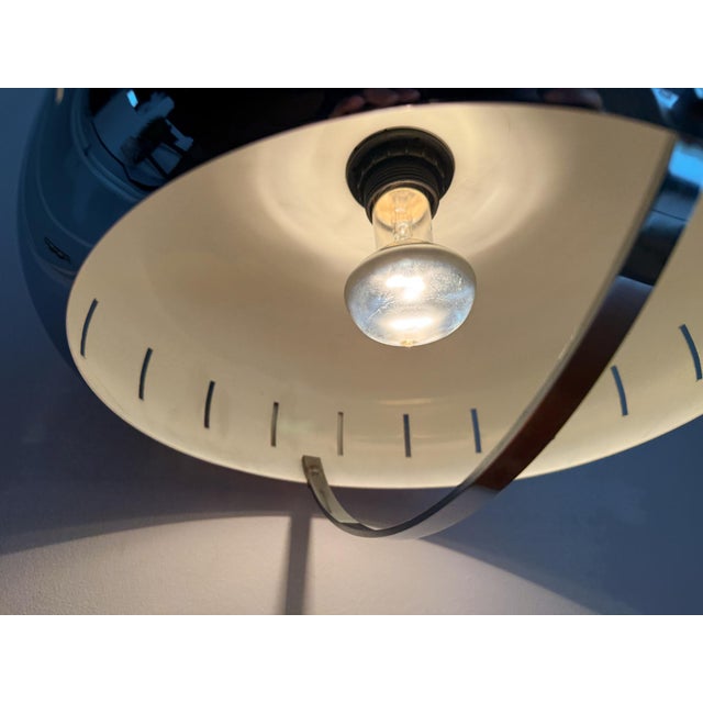Metal Mid-Century Modern Space Age Dutch Pendant Lamp in Chrome by Herda, 1970s For Sale - Image 7 of 12