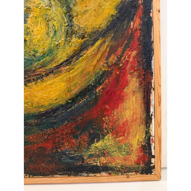 1998 Loic Riou Abstract Fruit Still Life Oil Painting on Canvas For Sale In Miami - Image 6 of 10