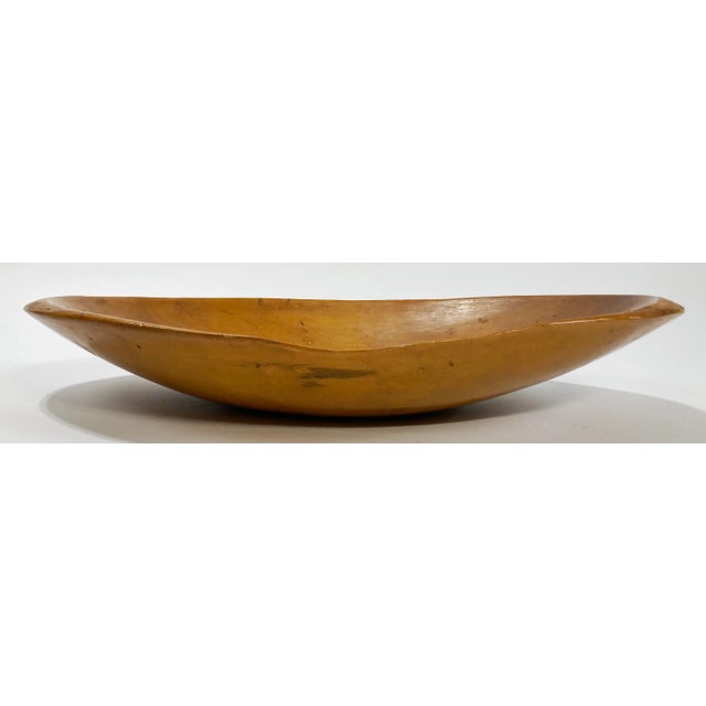 Farmhouse Antique Primitive Hand Carved Wooden Bowl For Sale - Image 3 of 11