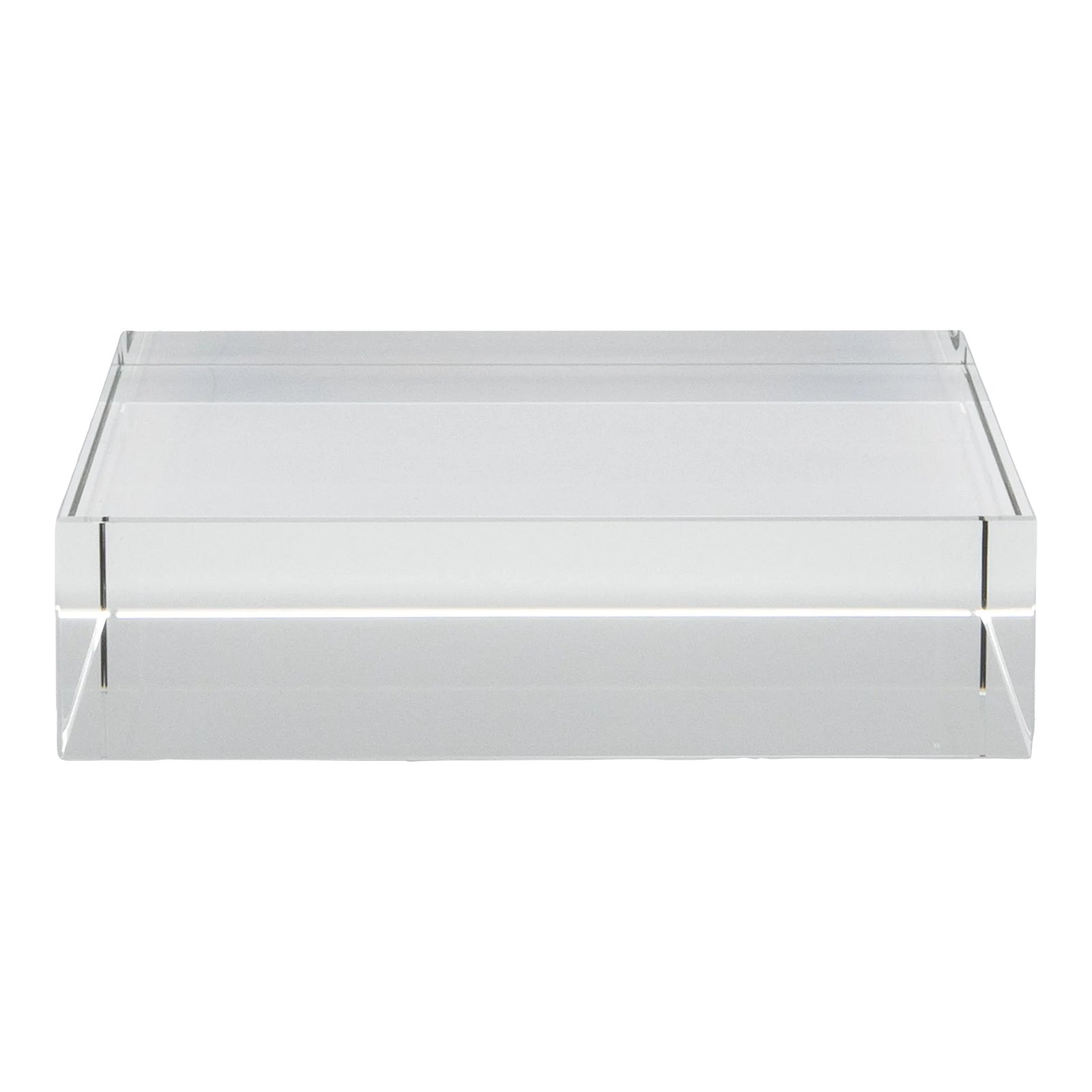 Crystal Base Riser Clear 8x8” by Ka Glass | Chairish