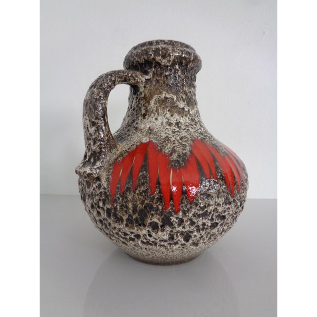 Glazed Lava Ceramic Handled Vase from Scheurich, Germany, 1970s For Sale - Image 6 of 16