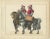 19th-Century Hand-Coloured Print of Medieval Musicians on Horseback This captivating original hand-coloured lithograph,...