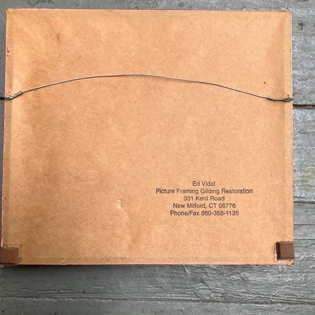 1980’s Original Small Abstract Fish Lithograph Signed J. Sager Original Frame For Sale - Image 4 of 4