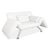Modern DS 142 White Leather Wing Lounger Sofa with Chrome Feet and Manual Function from de Sede For Sale - Image 3 of 18