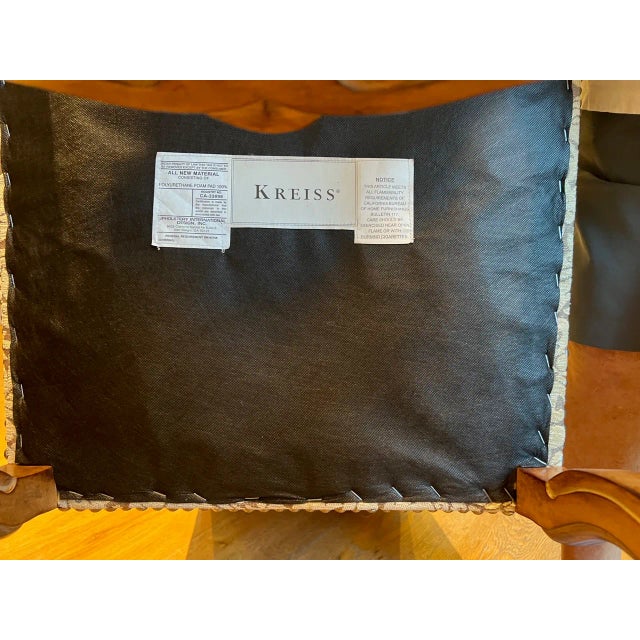 Dining Chairs, Kreiss Rousseau Upholstered With Suede Backs- Set of 4 For Sale - Image 9 of 9