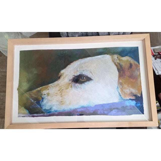 Blue Deborah Males Original Dog Portrait in Pastel For Sale - Image 8 of 14