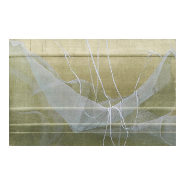 Vintage White Lace and Ribbons Collotype by Patricia A. Pearce For Sale