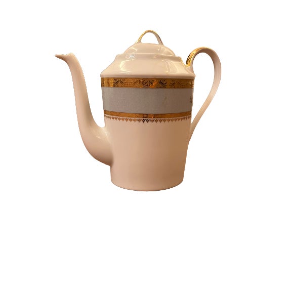 Brand new, never used Coffee Pot & Lid Samarcande Light Blue by DESHOULIERES,PHILIPPE. Crafted in Limoges, France.