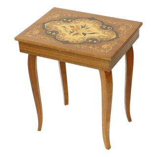 Italian Music Box Table, 1970s For Sale