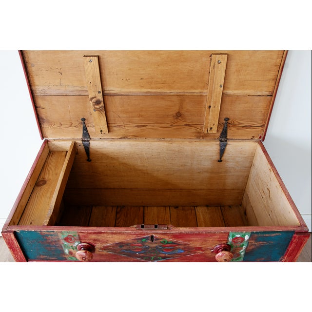 Antique Folk Painted Chest of Drawers | Ca. 1880s For Sale - Image 4 of 4