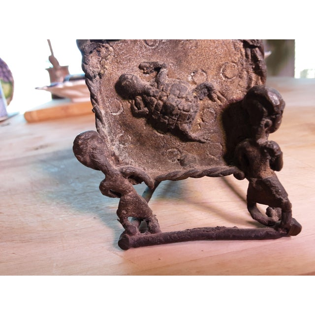 Antique 19th Century African Ashanti Artifact; Burial Gold Vessel Kuduo For Sale - Image 10 of 17