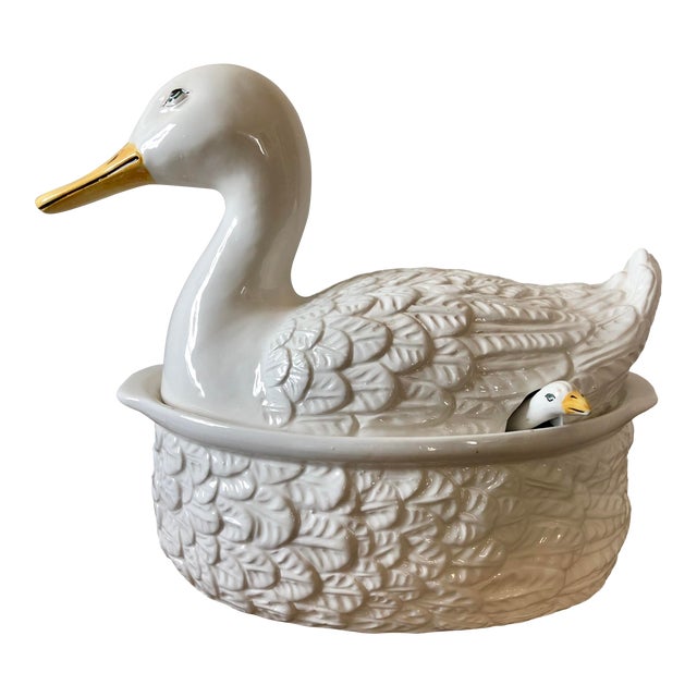 Vintage Italian Pottery Duck Tureen Chairish