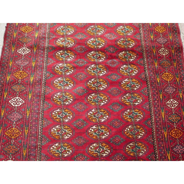 1960s Turkish Red Handwoven Turkoman Teppich - 50"x80" For Sale - Image 5 of 13